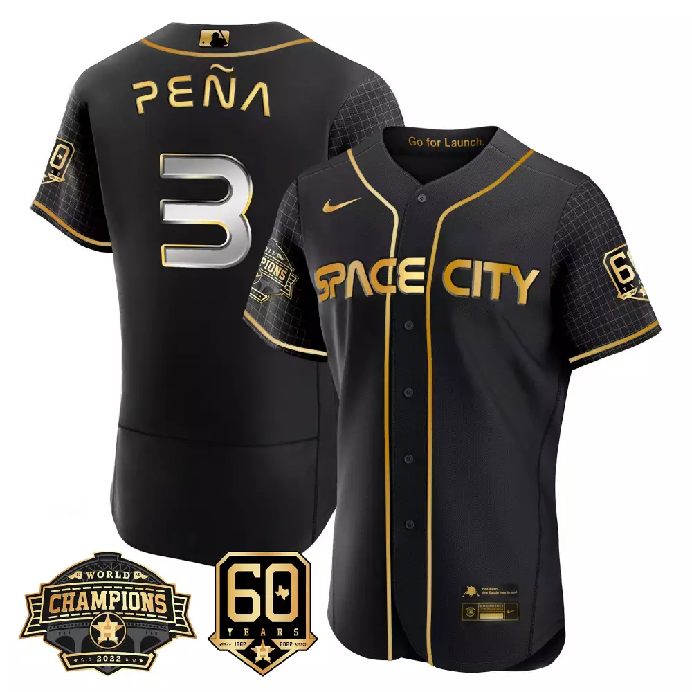 Pea Space 3 City Jersey Black Go For Launch World Champions 2022 60 Years 1962-2022