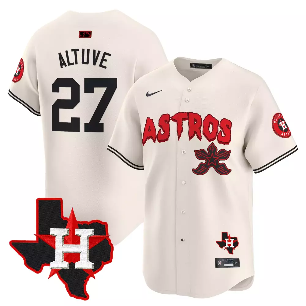 Jose Altuve 27 Astros Jersey Cream City Connect Houston Texas Star Men Custom Design