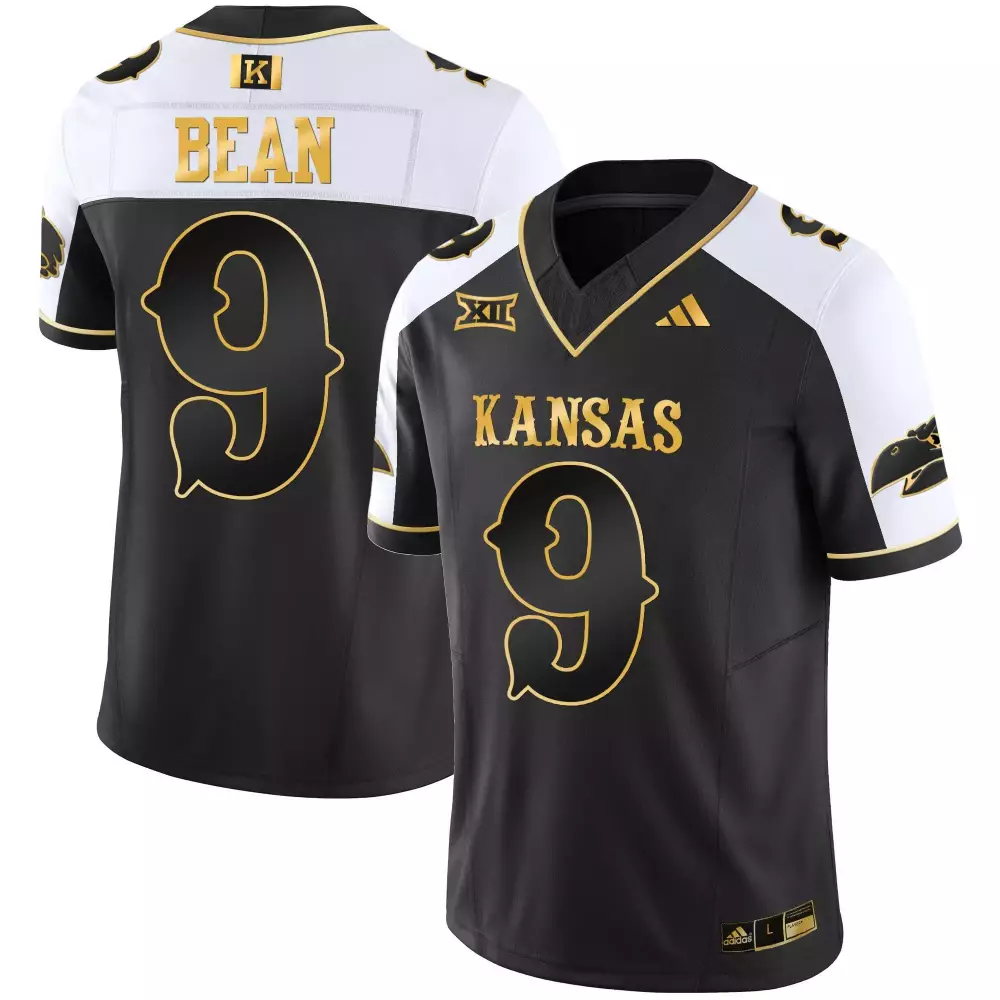 Jason Bean 9 Kansas Jersey Black Big Men White Gold Alternate Vapor All Stitched