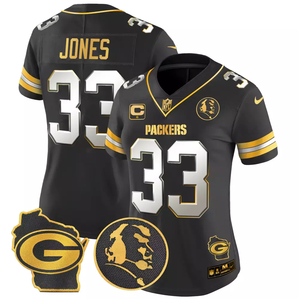 John Madden 33 Packers Jersey Black Green Bay Wisconsin Curly Lambeau Men Alternate