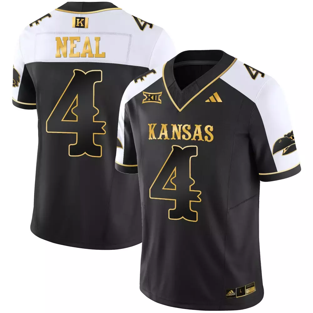 Devin Neal 4 Kansas Jersey Black Xi Men White Gold Alternate Vapor All Stitched