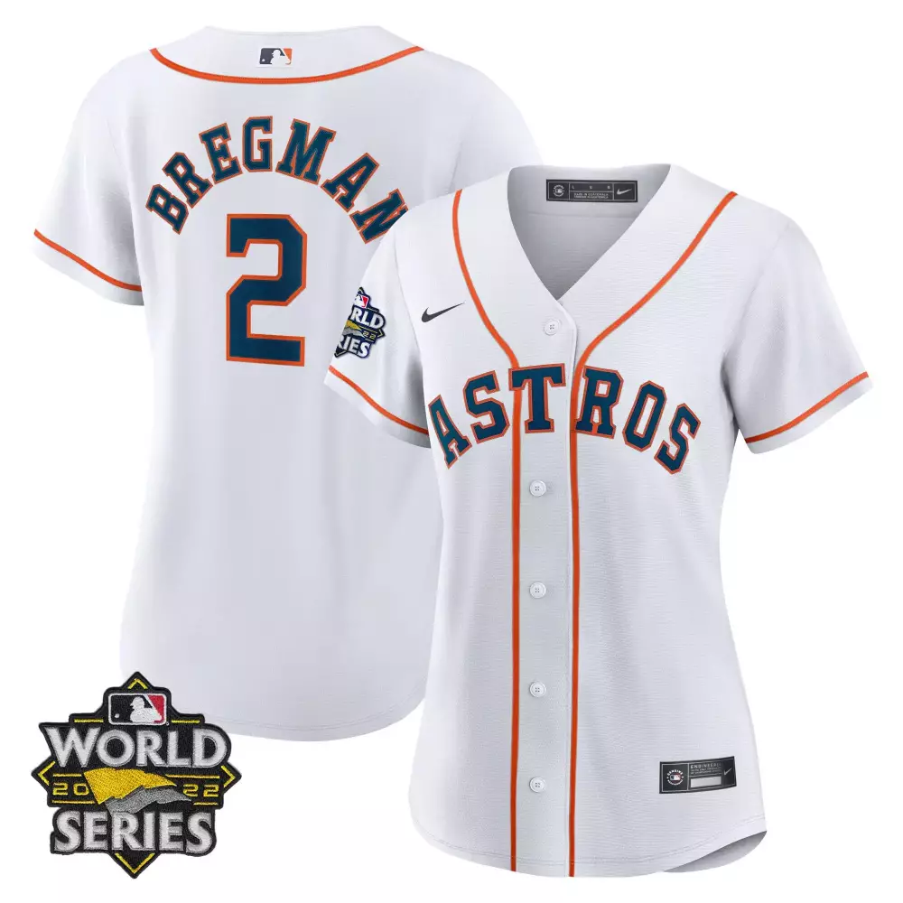 Alex Bregman 2 Astros Jersey White World Series 2022 Men Orange Navy Cool Home All