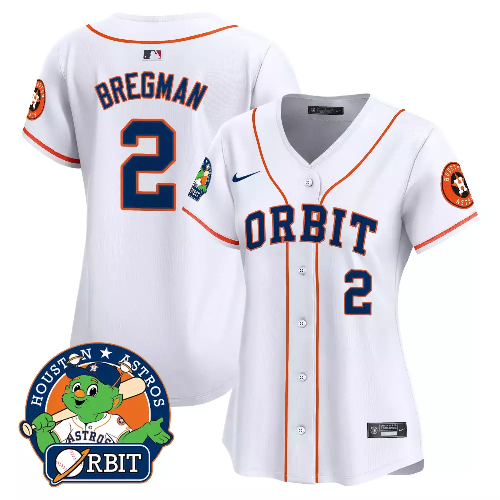 Alex Bregman 2 Houston Astros Jersey White Men Orange Navy All Stitched Vapor