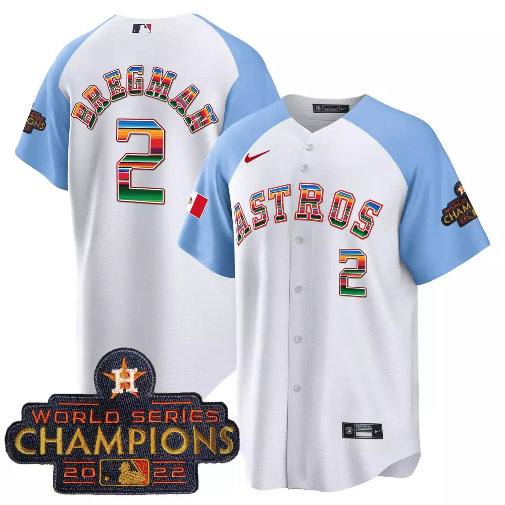 Alex Bregman 2 Astros Jersey White World Series Champions 2022 Men Custom Design