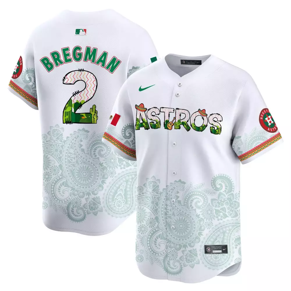 Alex Bregman 2 Astros Jersey White Cinco De Mayo 2023 Men City Connect Alternate
