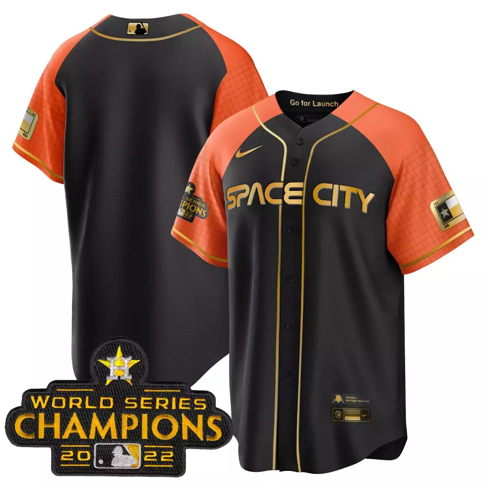Altuve 27 Houston Astros Jersey Black Space City World Series Champions 2022 Texas Flag