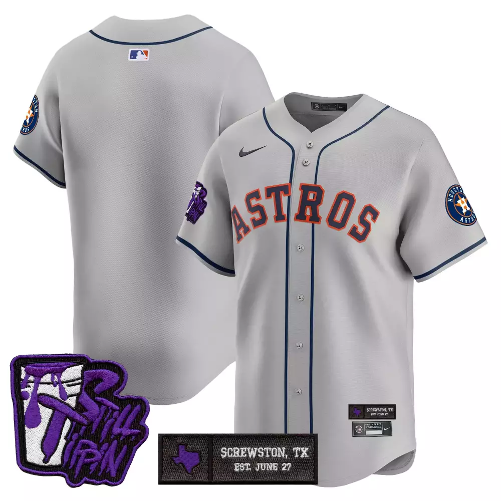 Dj Screw Houston Astros Jersey Gray City Connect Screwston, Tx June 27 2023 Men Navy Blue