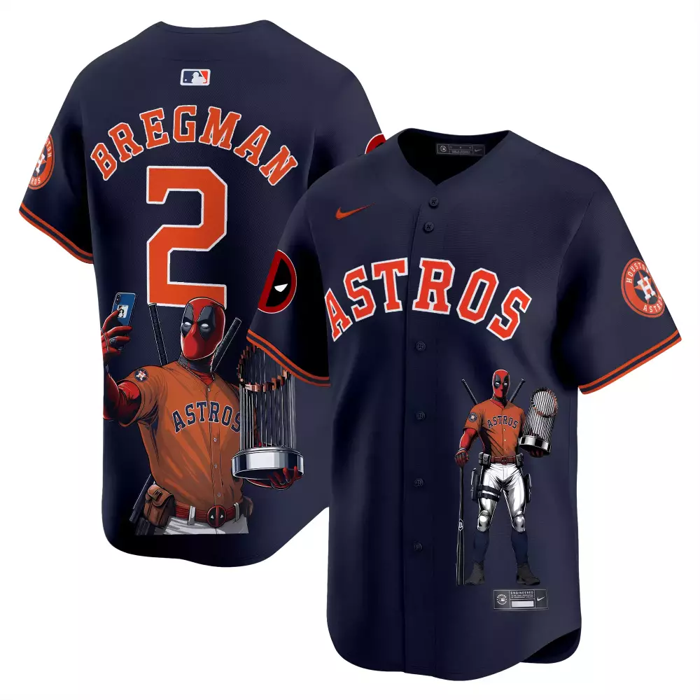 Alex Bregman 2 Astros Jersey Navy Men Split Design Orange White Unisex Vapor Premier