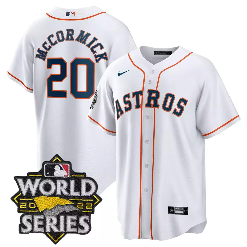 Chas Mccormick 20 Astros Jersey White World Series 2022 Men Orange Navy Cool Home