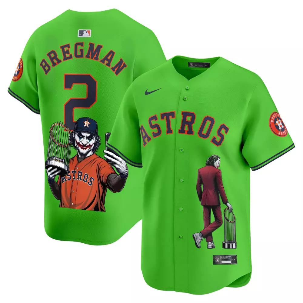 Alex Bregman 2 Astros Jersey Green Joker Houston Men Orange Dark Blue Vapor Premier