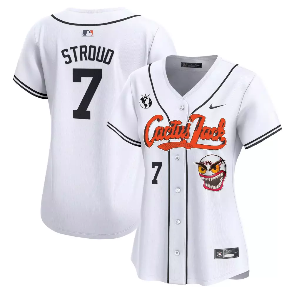Cj Stroud 7 Houston Astros Jersey White Cactus Jack Earth Men Black Orange Vapor