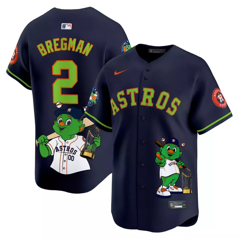 Alex Bregman 2 Astros Jersey Navy World Series Houston Men Green Orange Unisex Vapor