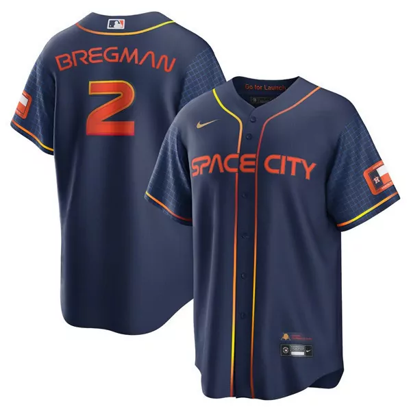 Bergman Space 2 Houston Astros Jersey Navy City Connect 2023 Men Alternate Split Design
