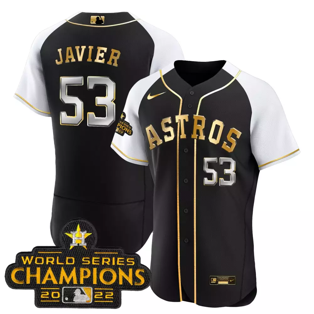 Cristian Javier 53 Astros Jersey Black World Series Champions 2022 Houston Men White