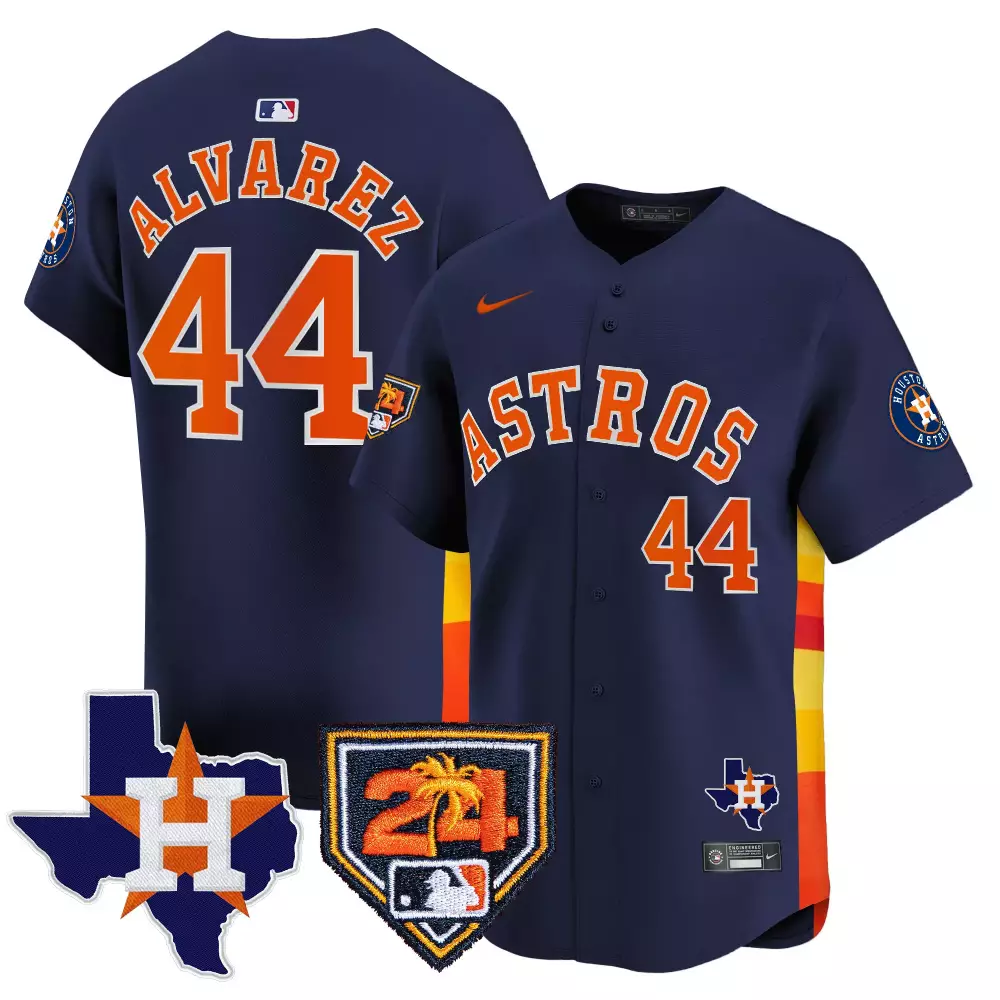 Yordan Alvarez 44 Astros Jersey Navy City Connect Texas Map 21 Palms Tree Men Split Design