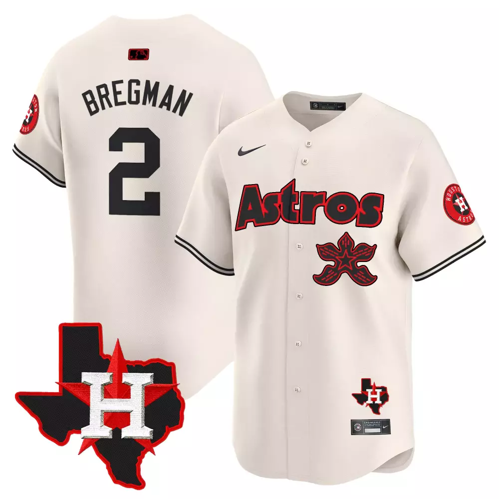Alex Bregman 2 Houston Astros Jersey Cream City Connect Texas Star Team Men Black