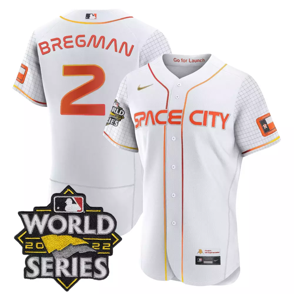 Bergman Space 2 Houston Astros Jersey White City World Series 2022 Men Alternate