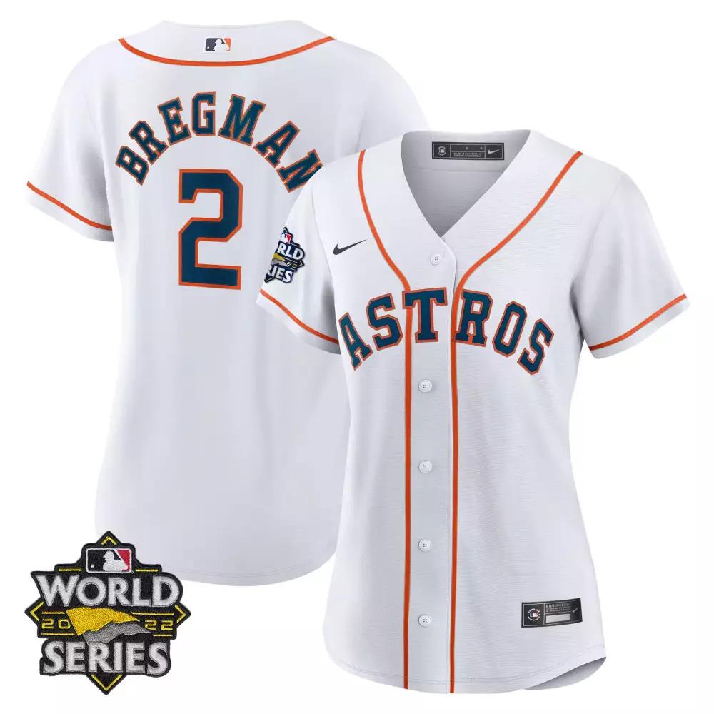 Alex Bregman 2 Astros Jersey White World Series 2022 Men Orange Navy Blue All Stitched