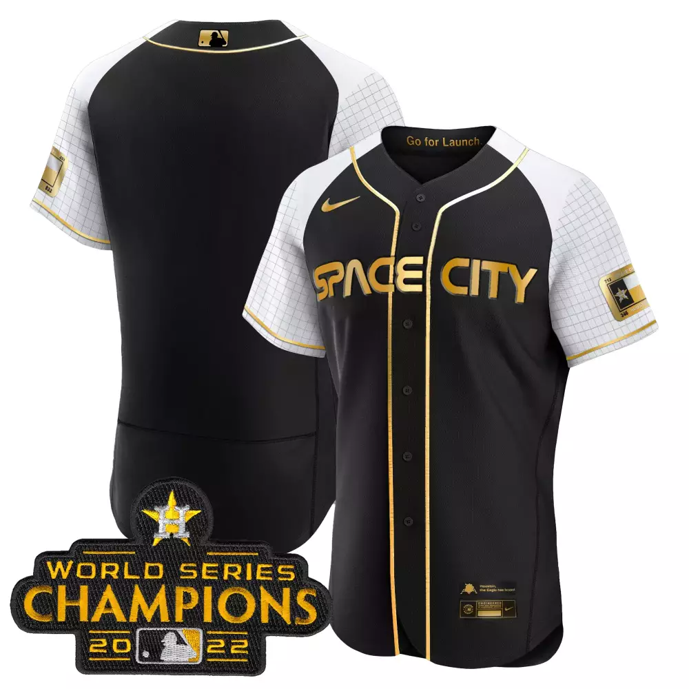 Cristian Javier Houston Astros Jersey Black Space City World Series Champions 2022