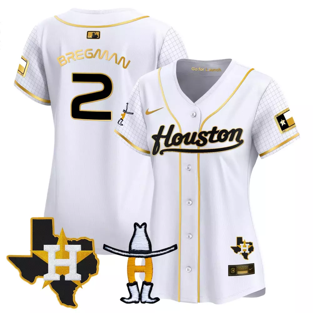 Alex Bregman 2 Houston Astros Jersey White City Connect Texas Flag Cowboy Hat Boots