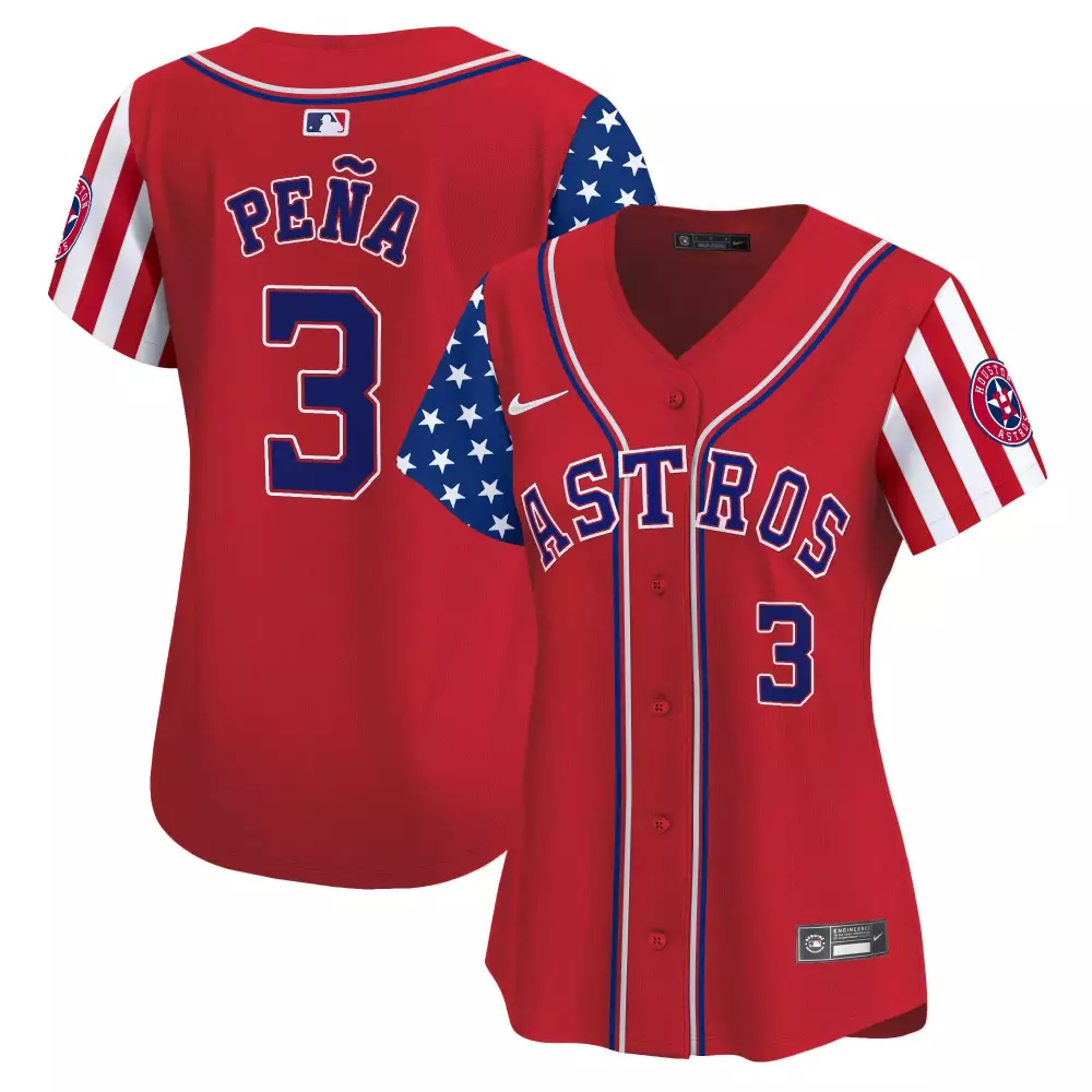 Jeremy Pena 3 Astros Jersey Red Houston Men Split Design White Blue Vapor Premier