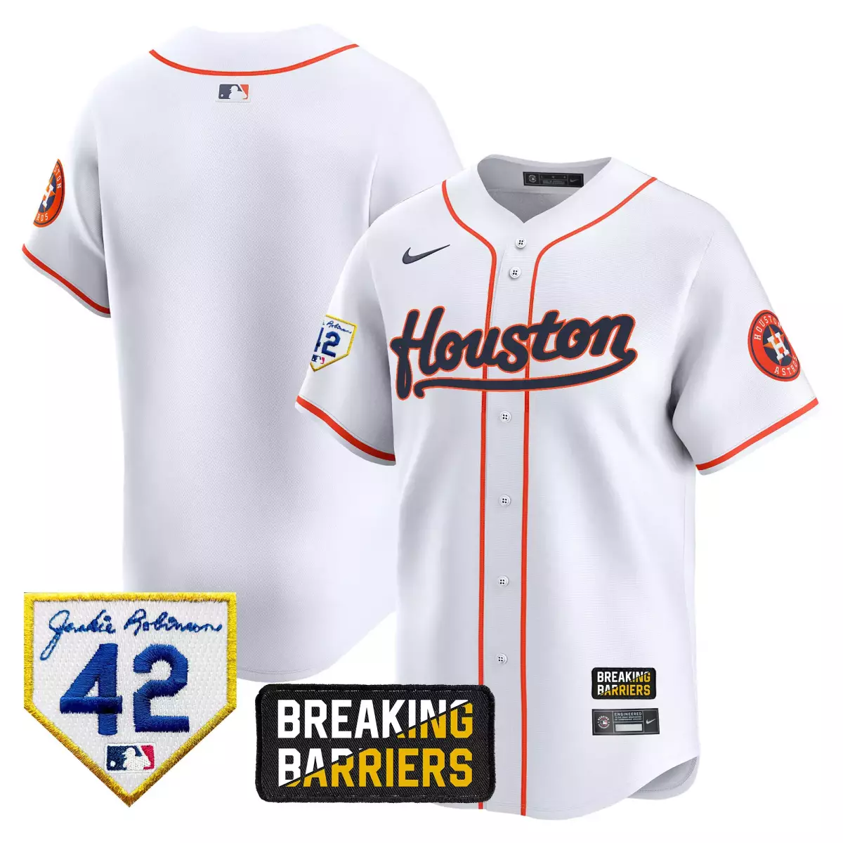 Jeremy Peña 24 Houston Astros Jersey White Jackie Robinson Day 42 Breaking Barriers