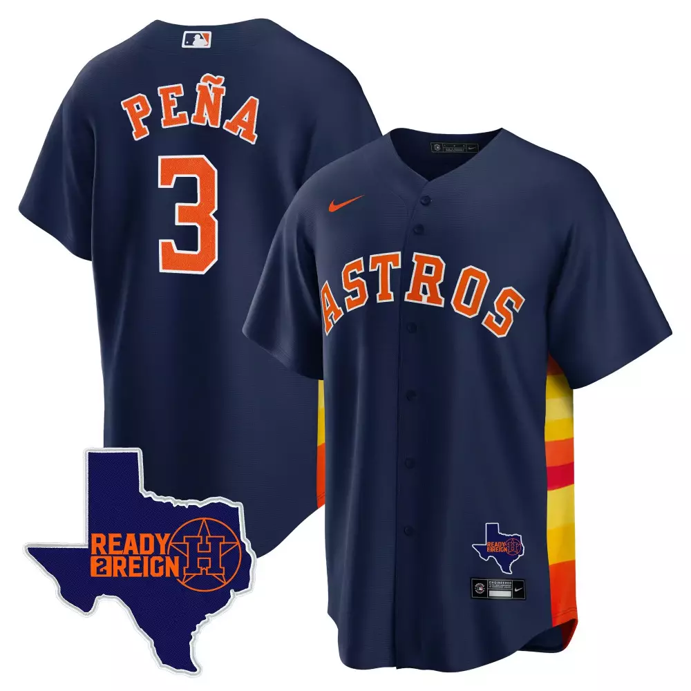 Jeremy Pena 3 Astros Jersey Navy City Connect Ready Reign Houston Men Alternate Split Design