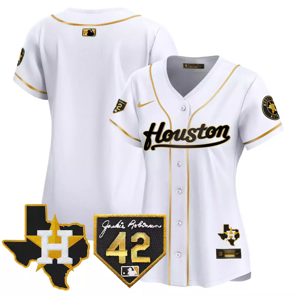 Jose Altuve 27 Houston Astros Jersey White Jackie Robinson Day Texas State 42 2023