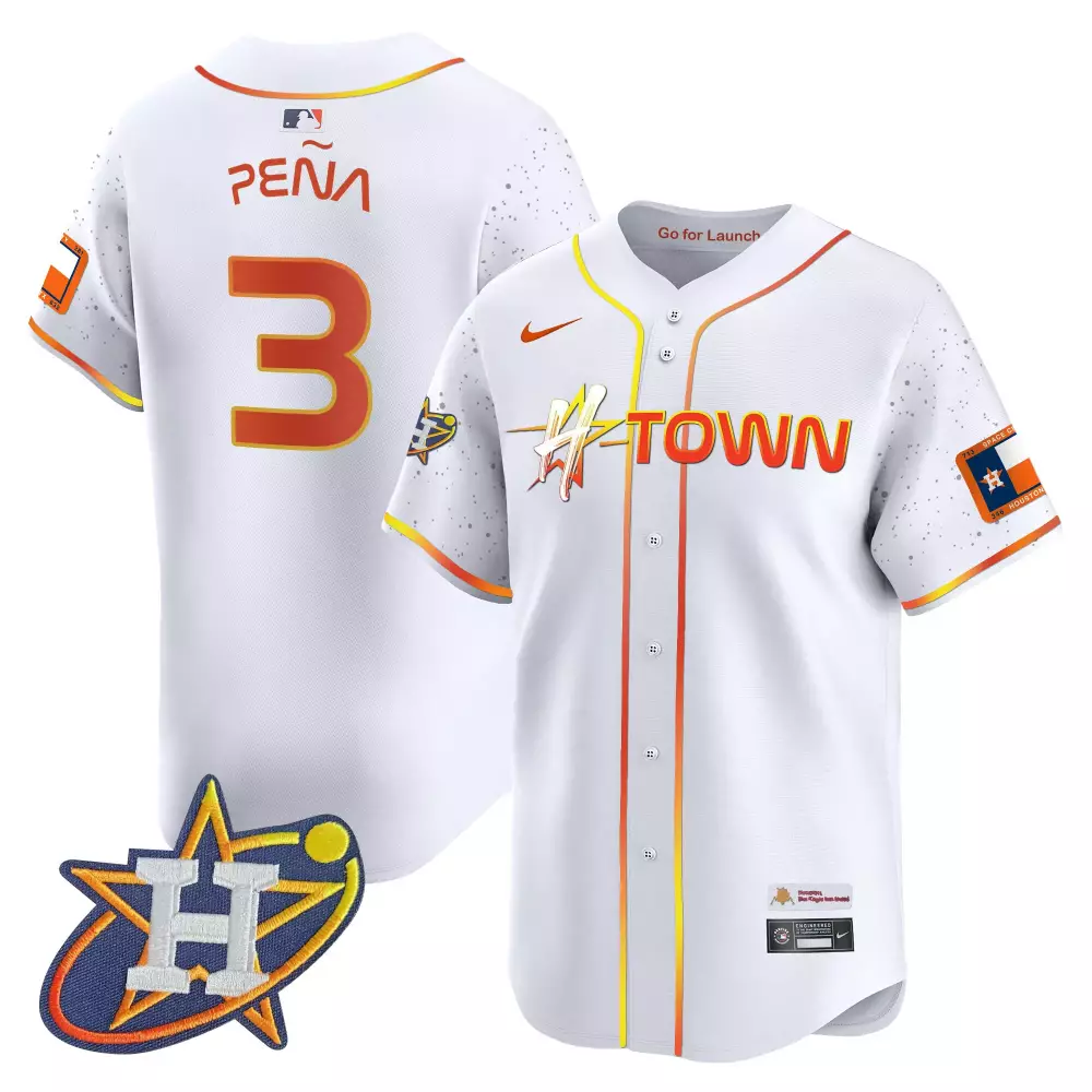 Jeremy Pea 3 Houston Astros Jersey White City Connect Star Go Launch Men Alternate