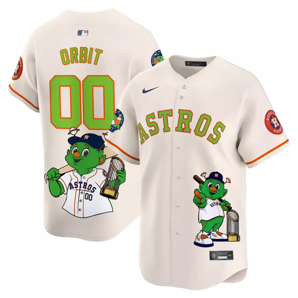 Orbit Astros Jersey Cream Houston Alternate Green Orange Unisex Vapor Premier Limited