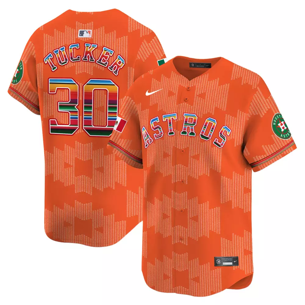 Kyle Tucker 30 Astros Jersey Orange City Connect Mexico Flag 2023 Men Custom Design