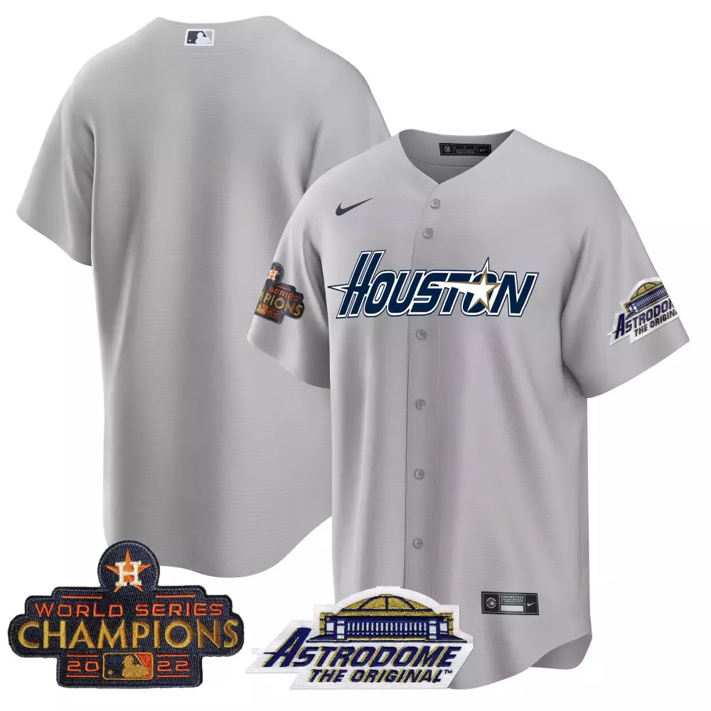 Pinstripe Astrodome Jersey Grey World Series 2022 Houston Astros Champions Original