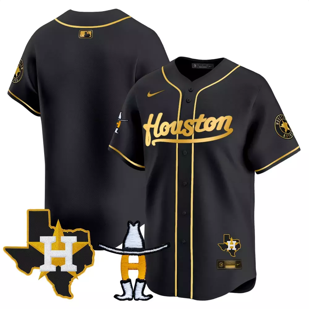 Altuve 27 Houston Astros Jersey Black City Connect Texas Outline Orbit Star Men Gold
