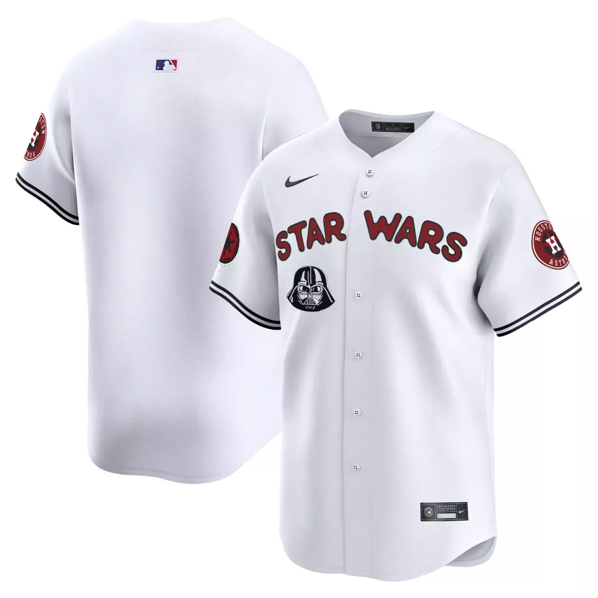 Star Wars Houston Astros Jersey White Men Red Black Vapor Premier Limited All Stitched