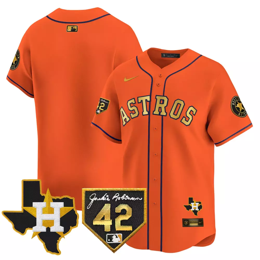 Alex Bregman 2 Astros Jersey Orange City Connect Jackie Robinson 42 Texas Men Alternate