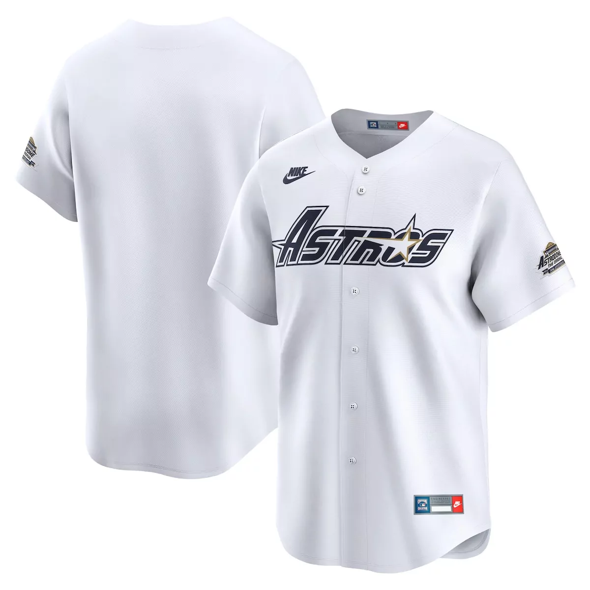 Cooperstown Collection Jersey White Houston Astros 60th Anniversary Men Navy Gold