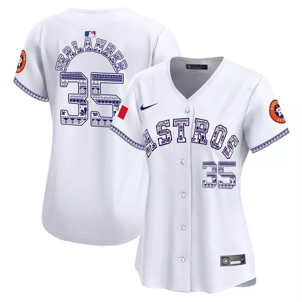 Alex Bregman 35 Astros Jersey White City Connect Men Custom Design Blue Orange Vapor