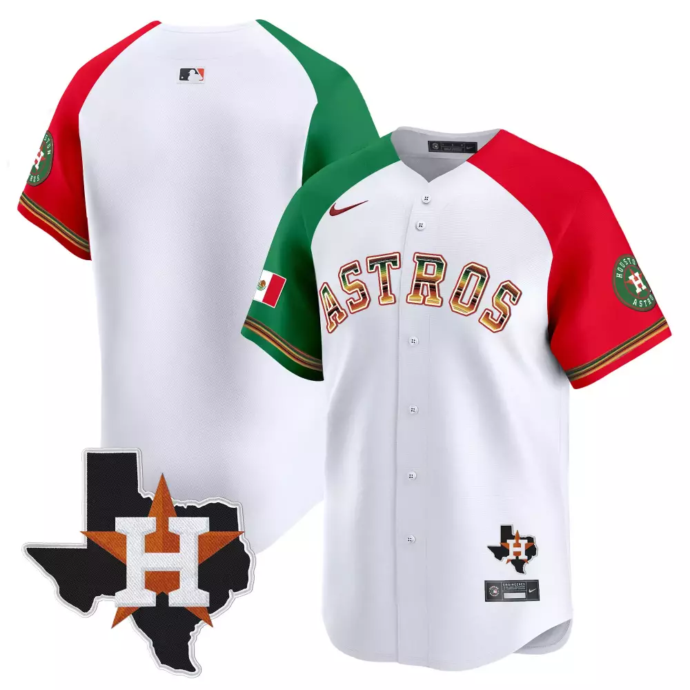 Kyle Tucker Houston Astros Jersey White Noche Latina Mexico Flag Texas State Men