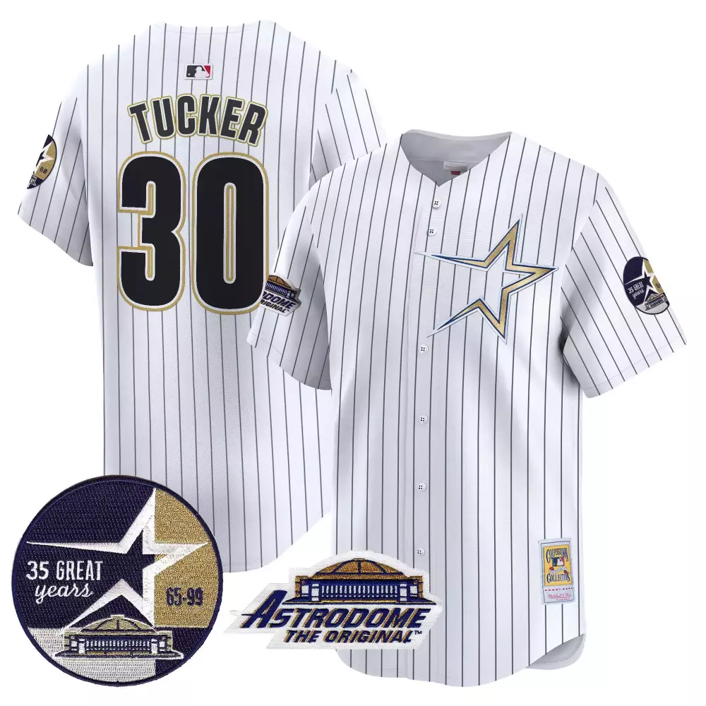 Kyle Tucker 30 Houston Astros Jersey White 35 Great Years 65-99 Astrodome Original