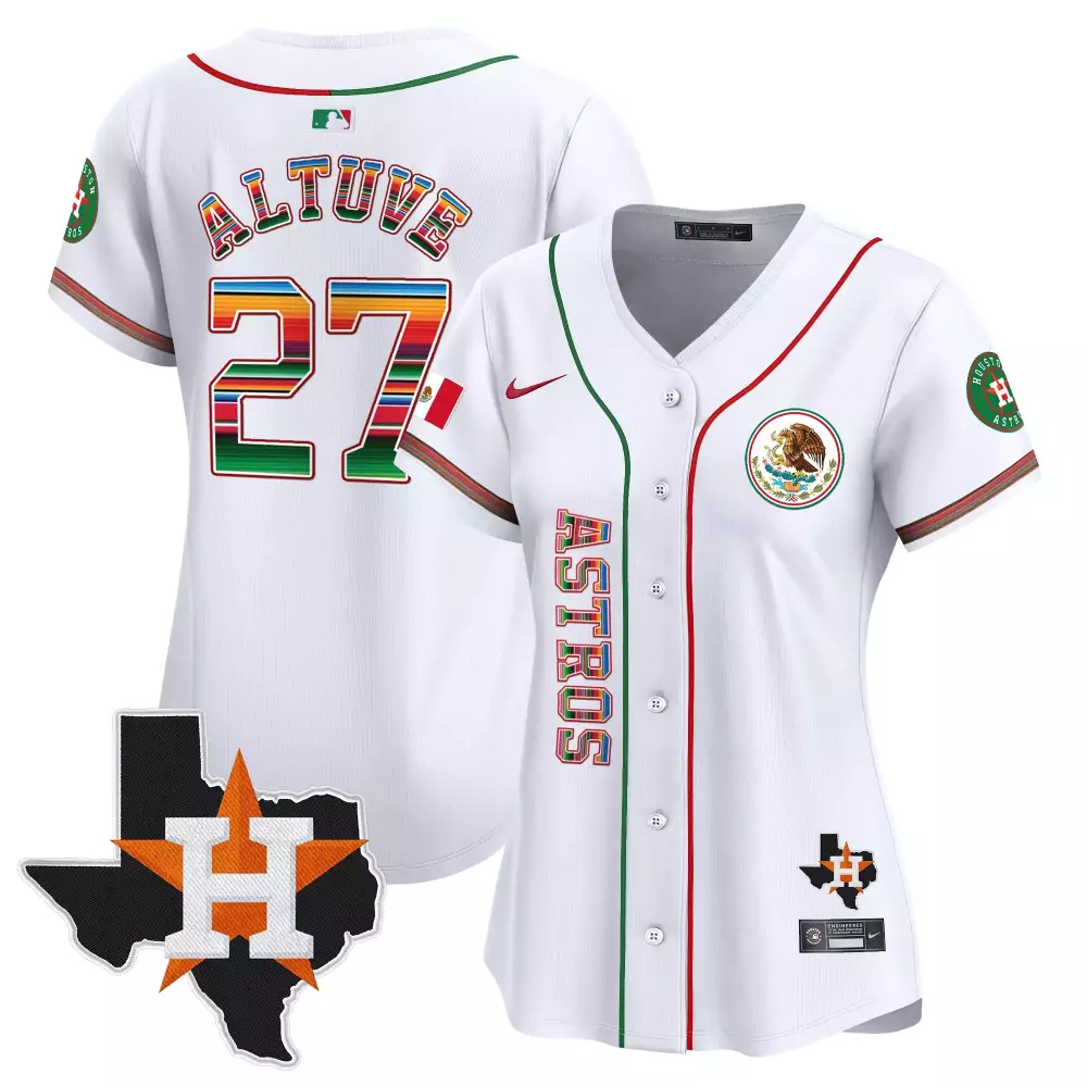 Jose Altuve 27 Astros Jersey White Mexico Day National Baseball Team Houston 2023
