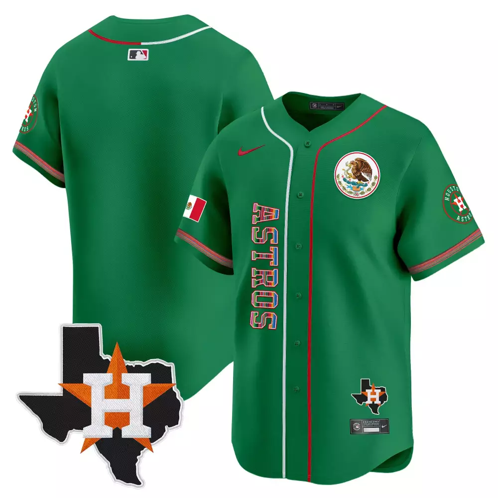 Kyle Tucker Houston Astros Jersey Green Mexico City Series Flag Texas 2023 Men White
