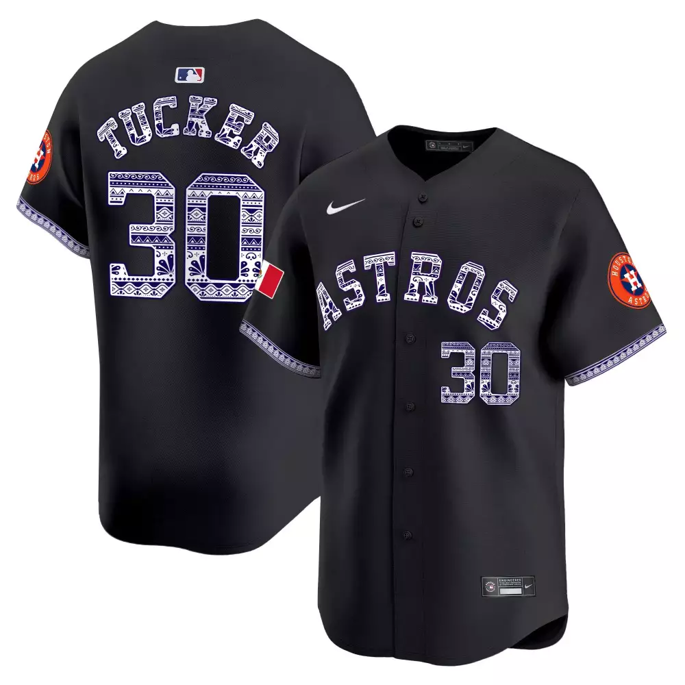 Kyle Tucker 30 Astros Jersey Black City Connect Men Custom Design White Blue Vapor