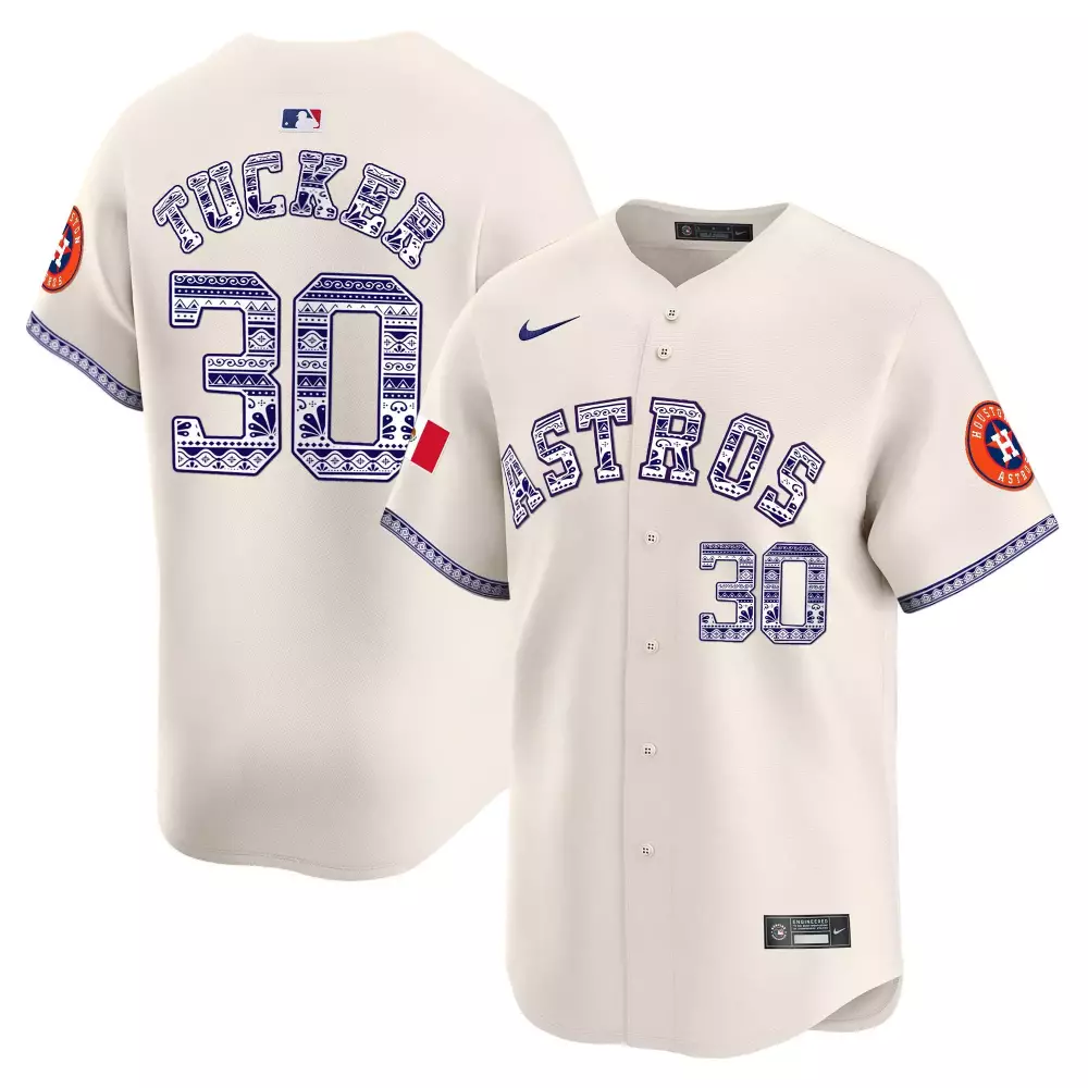 Kyle Tucker 30 Astros Jersey Cream City Connect Men Alternate Custom Design Blue