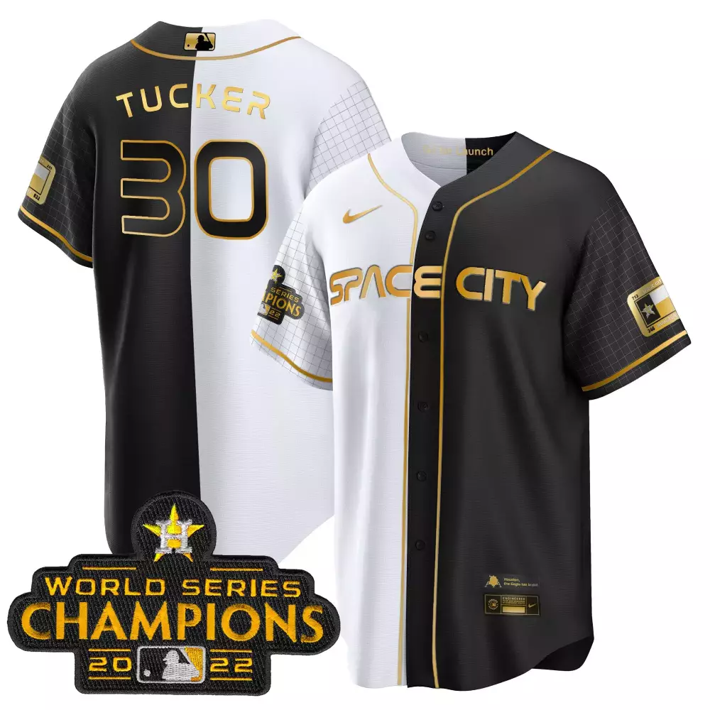 Kyle Tucker 30 Houston Astros Jersey Black Space City World Series Champions 2022 Star