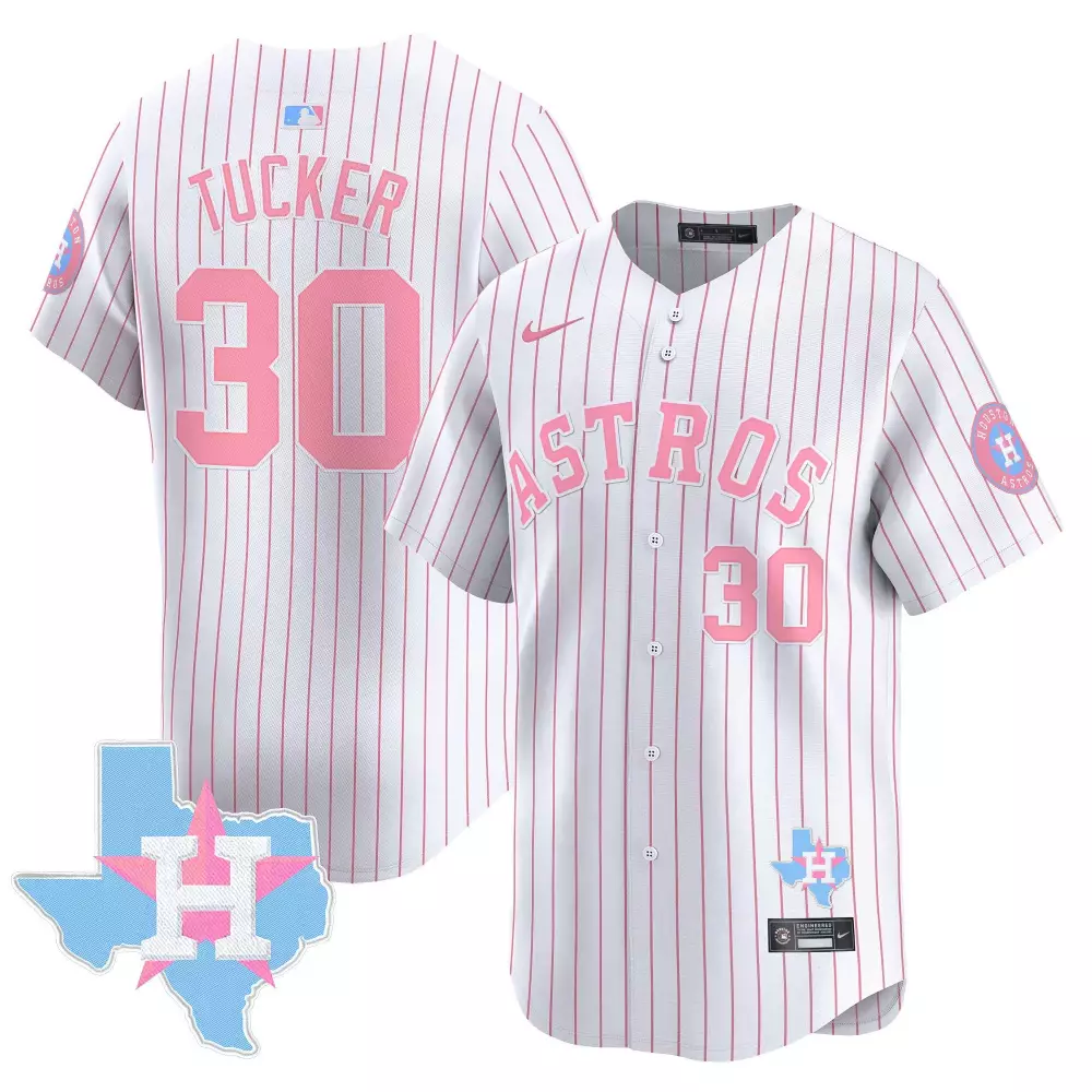Kyle Tucker 30 Astros Jersey White City Connect Houston Texas State Men Split Design