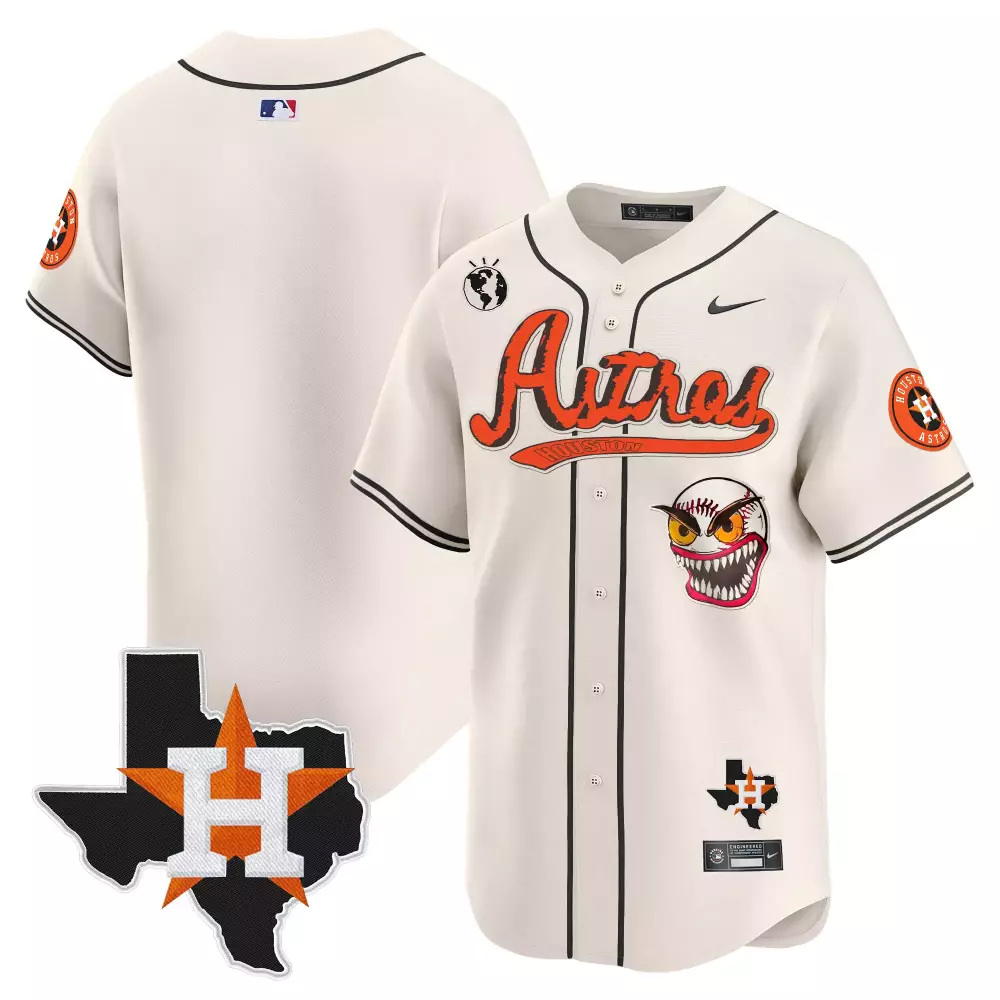 Justin Verlander Houston Astros Jersey Cream City Connect Map Planet Earth Men Orange