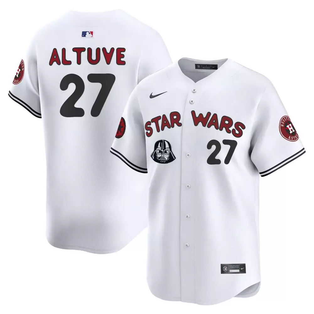 Jose Altuve 27 Houston Astros Jersey White Star Wars Darth Vader Men Red Black Vapor