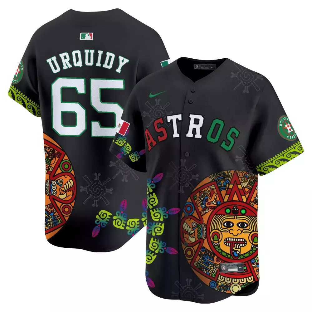 Jose Urquidy 65 Astros Jersey Black City Connect Houston 2023 Men Alternate Custom Design