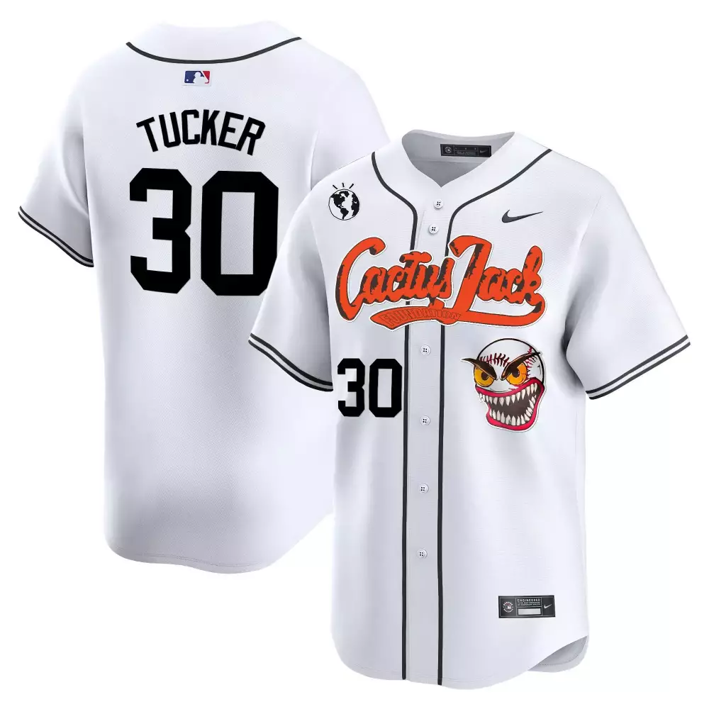Kyle Tucker 30 Cactus Jack Jersey White Global Scary Baseball Face Men Black Orange