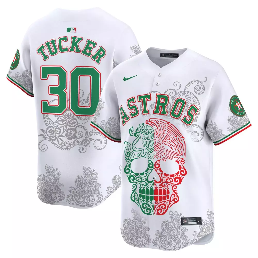 Kyle Tucker 30 Astros Jersey White Day Of The Dead Houston Men Alternate Custom Design